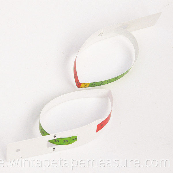 PP Kunststoff wasserdicht Baby Kopfumfang MUAC Maßband 26,5 cm Muac Bänder für Kinder